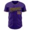 Custom Purple Black-Old Gold Authentic Baseball Jersey