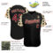 Custom Black Crimson-Cream Star Raglan Sleeves Authentic Baseball Jersey