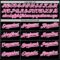 Custom Black Pink-White Star Raglan Sleeves Authentic Baseball Jersey