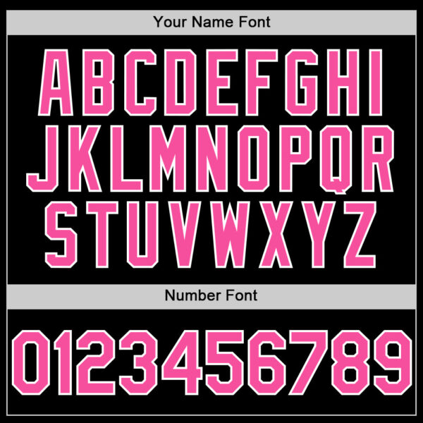 Custom Black Pink-White Star Raglan Sleeves Authentic Baseball Jersey