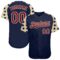 Custom Navy Crimson-Cream Star Raglan Sleeves Authentic Baseball Jersey