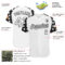 Custom White Black Star Raglan Sleeves Authentic Baseball Jersey