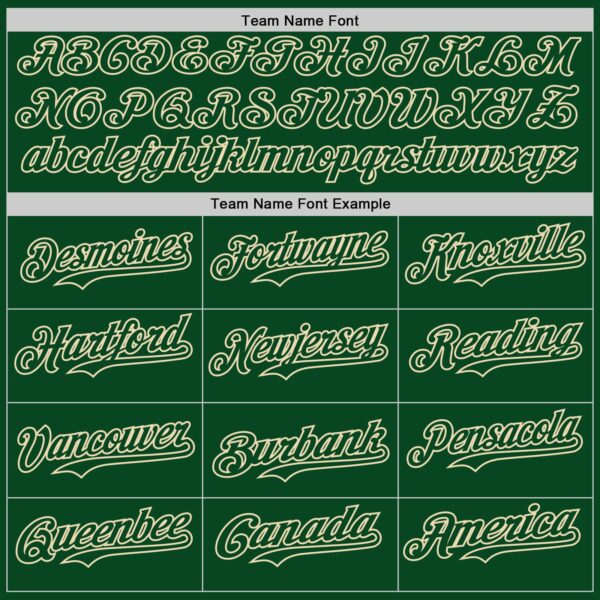 Custom Green Cream Star Raglan Sleeves Authentic Baseball Jersey