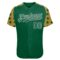 Custom Green White-Old Gold Star Raglan Sleeves Authentic Baseball Jersey