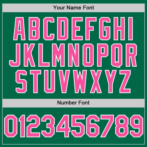 Custom Green Pink-White Star Raglan Sleeves Authentic Baseball Jersey