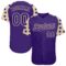 Custom Purple Cream Star Raglan Sleeves Authentic Baseball Jersey