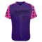 Custom Purple Black-Pink Star Raglan Sleeves Authentic Baseball Jersey