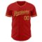 Custom Red Old Gold Authentic Baseball Jersey
