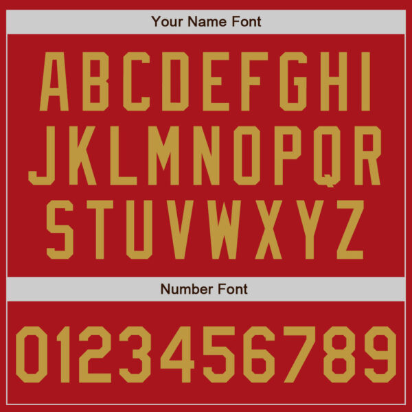Custom Red Old Gold Authentic Baseball Jersey