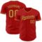 Custom Red Old Gold Authentic Baseball Jersey