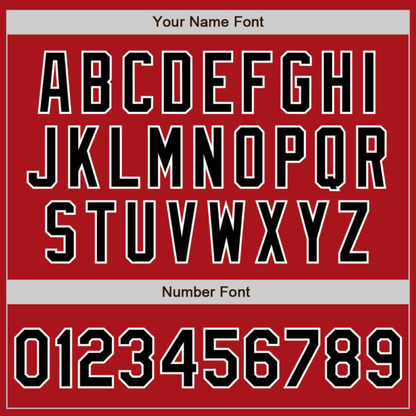 Custom Red Black-White Authentic Baseball Jersey
