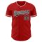 Custom Red Black-White Authentic Baseball Jersey