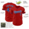 Custom Red Royal-White Authentic Baseball Jersey