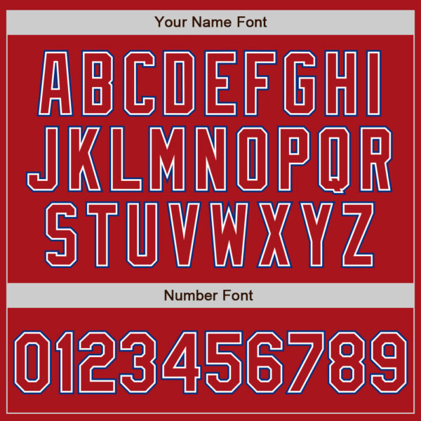 Custom Red White-Royal Authentic Baseball Jersey