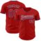 Custom Red White-Royal Authentic Baseball Jersey