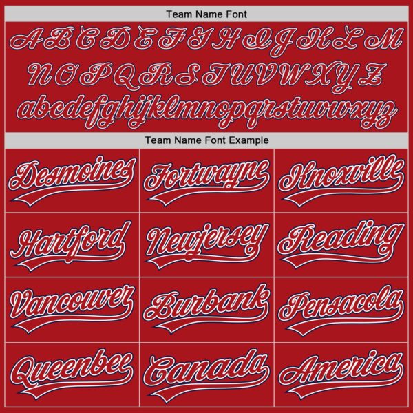 Custom Red White-Navy Authentic Baseball Jersey