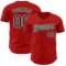 Custom Red Black-White Authentic Baseball Jersey