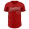 Custom Red White-Black Authentic Baseball Jersey