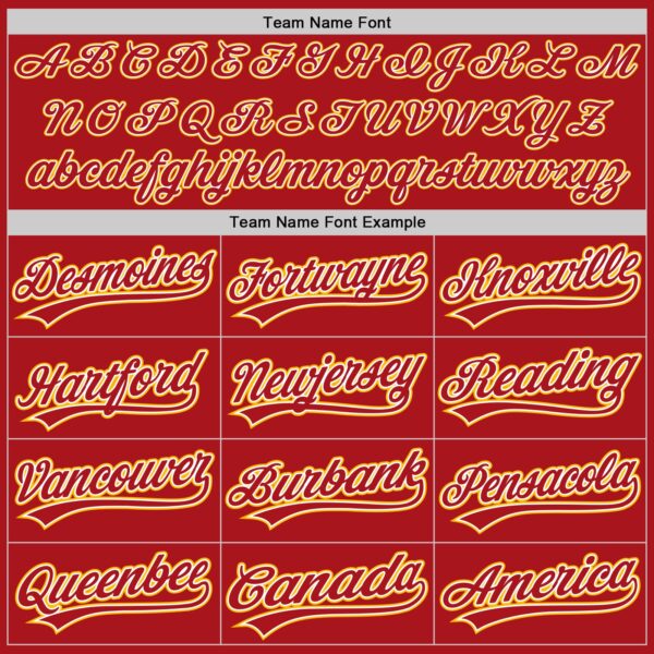 Custom Red White-Gold Authentic Baseball Jersey