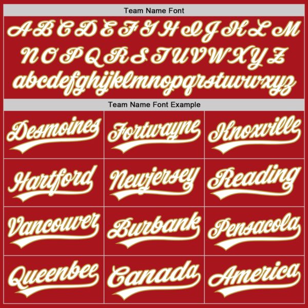 Custom Red White-Old Gold Authentic Baseball Jersey