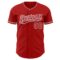 Custom Red White-Gray Authentic Baseball Jersey