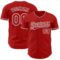 Custom Red White-Gray Authentic Baseball Jersey