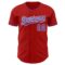 Custom Red Purple-White Authentic Baseball Jersey