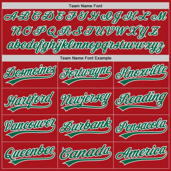 Custom Red Kelly Green-White Authentic Baseball Jersey