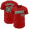 Custom Red Kelly Green-White Authentic Baseball Jersey