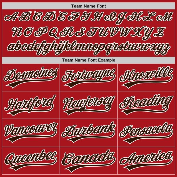 Custom Red Brown-White Authentic Baseball Jersey