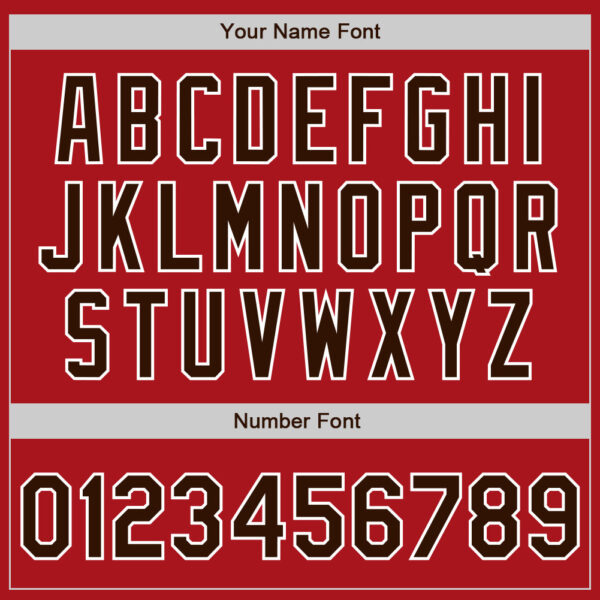 Custom Red Brown-White Authentic Baseball Jersey