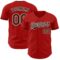Custom Red Brown-White Authentic Baseball Jersey
