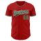 Custom Red Green-White Authentic Baseball Jersey