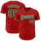 Custom Red Green-White Authentic Baseball Jersey