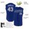 Custom Royal Gray-White Authentic Sleeveless Baseball Jersey