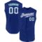 Custom Royal White Purple-Teal Authentic Sleeveless Baseball Jersey