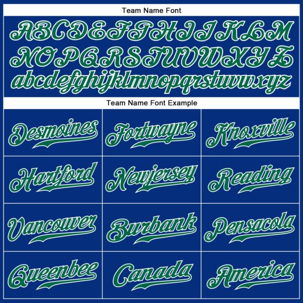 Custom Royal Kelly Green-White Authentic Sleeveless Baseball Jersey