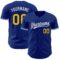 Custom Royal Yellow-White Authentic Baseball Jersey