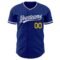 Custom Royal White-Yellow Authentic Baseball Jersey