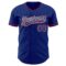Custom Royal White-Red Authentic Baseball Jersey