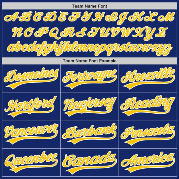 Custom Royal Yellow-White Authentic Baseball Jersey