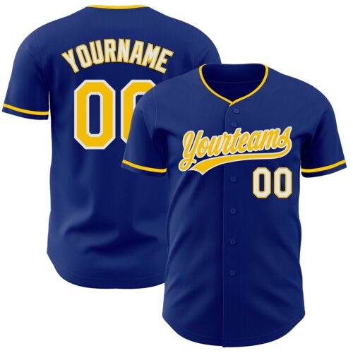 Royal0878_f756451b-7790-4bc1-a963-617d7a9b5681 Custom Royal Yellow-White Authentic Baseball Jersey