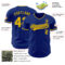 Custom Royal Yellow Authentic Baseball Jersey