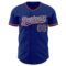 Custom Royal White-Orange Authentic Baseball Jersey