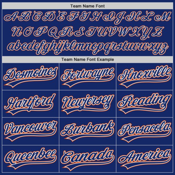 Custom Royal White-Orange Authentic Baseball Jersey