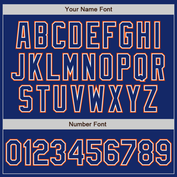 Custom Royal White-Orange Authentic Baseball Jersey
