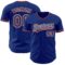 Custom Royal White-Orange Authentic Baseball Jersey