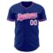 Custom Royal Pink-White Authentic Baseball Jersey