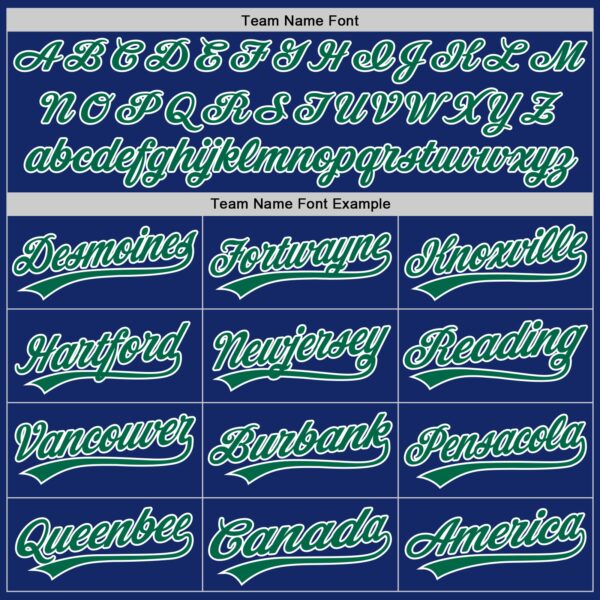 Custom Royal Kelly Green-White Authentic Baseball Jersey