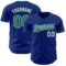 Custom Royal Kelly Green-White Authentic Baseball Jersey
